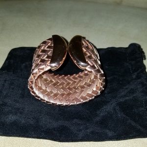 Roberto Coin 5th Season Rise Gold Woven Large Cuff